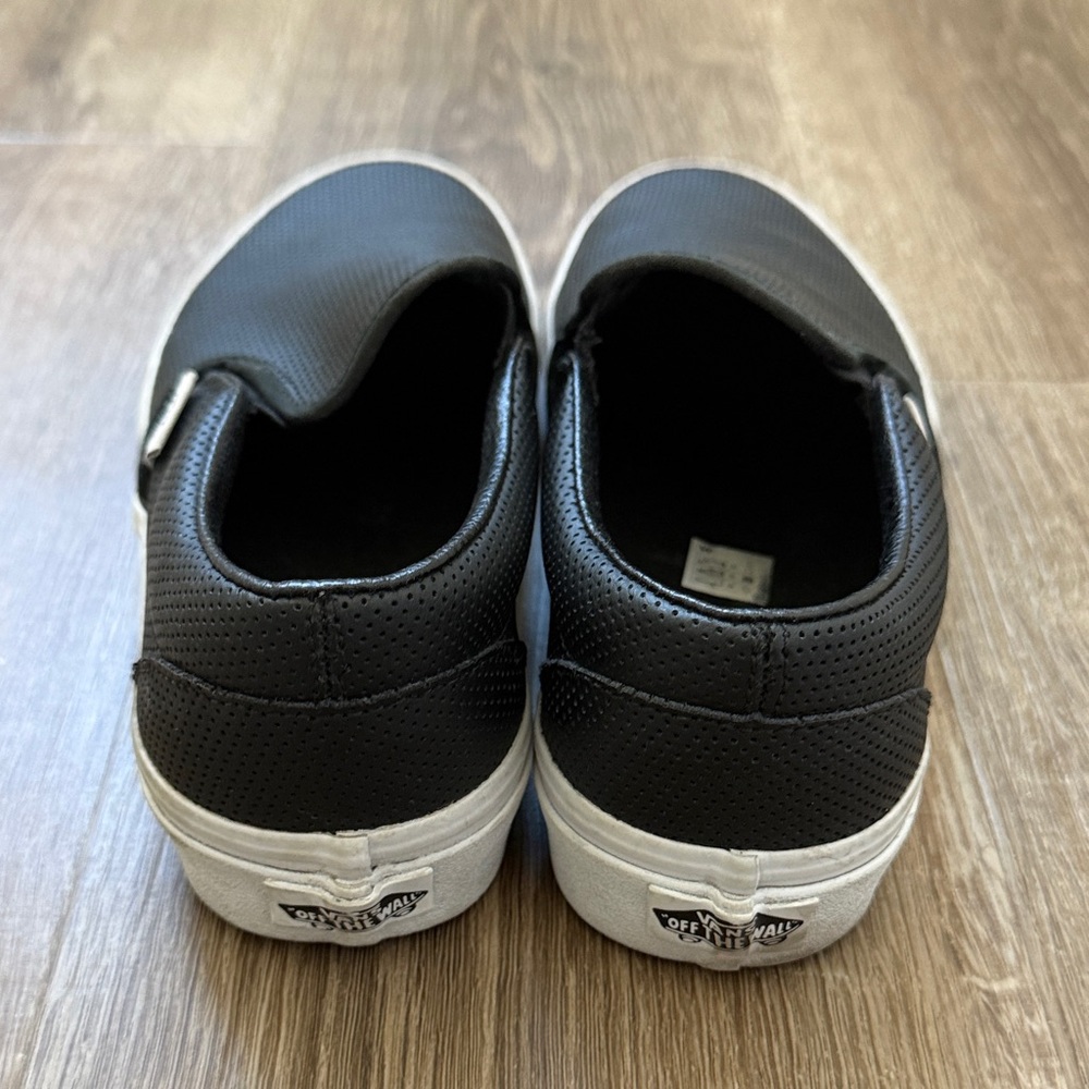 Vans Women’s Black Classic Slip-On Sneakers - Picture 6 of 7